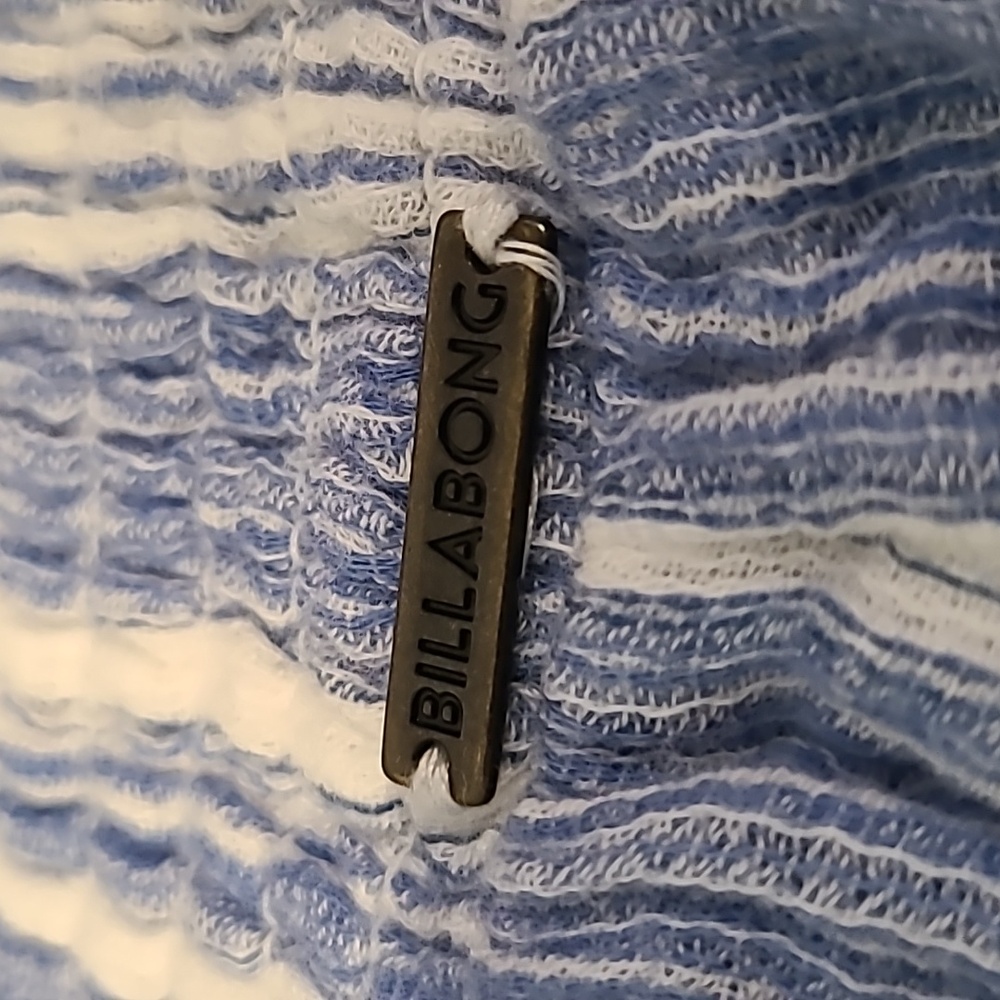 Billabong Blue and White Striped Wide Leg Pants - Picture 5 of 7